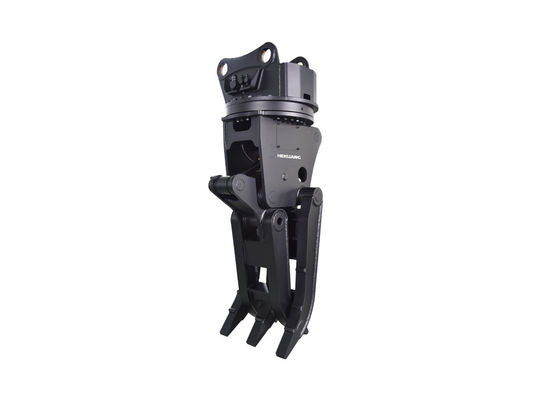 Black DZ60  Excavator Attachments Single Cylinder Wood Grabber